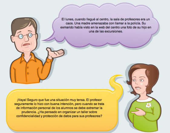 Problemas relacionados con la proteccin de datos en tu colegio?
